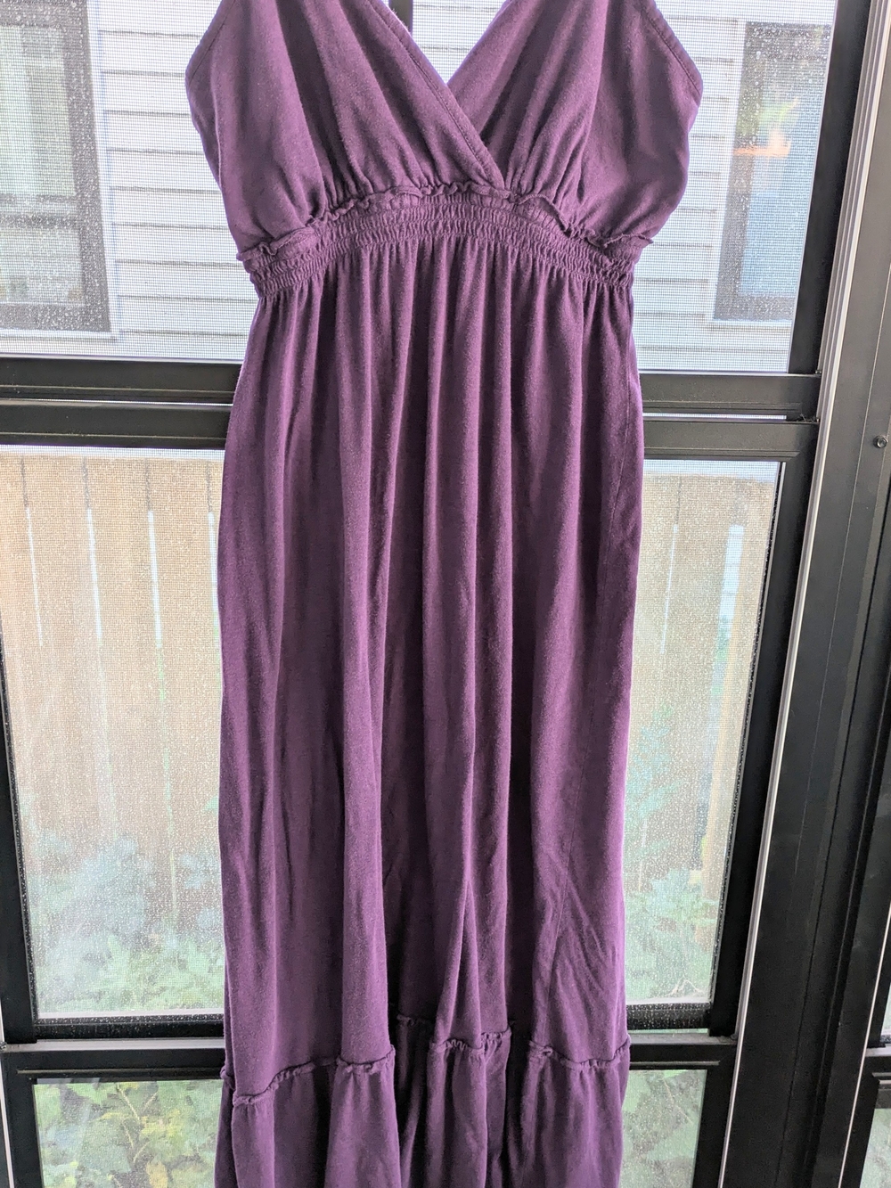 Motherhood Maternity Purple Sleeveless Maxi Dress with Smocked Waist